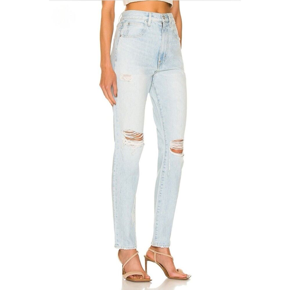 SLVRLAKE Beatnik High Rise Jeans 28 Heartbreak Hotel Distressed Straight NWT